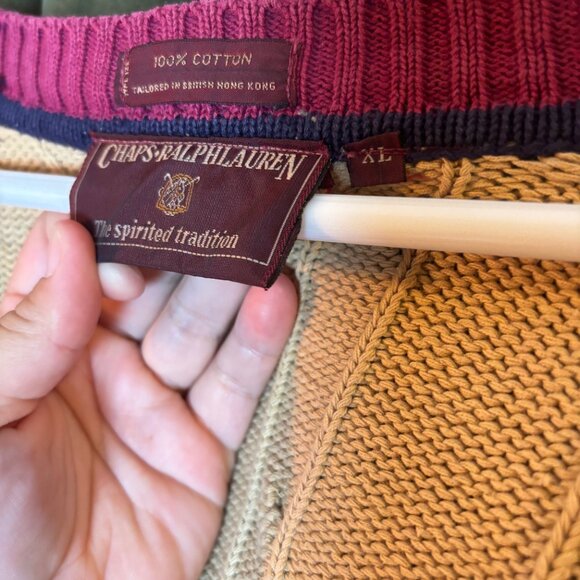 VIntage Chaps Ralph Lauren Varsity Cardigan - Picture 3 of 4